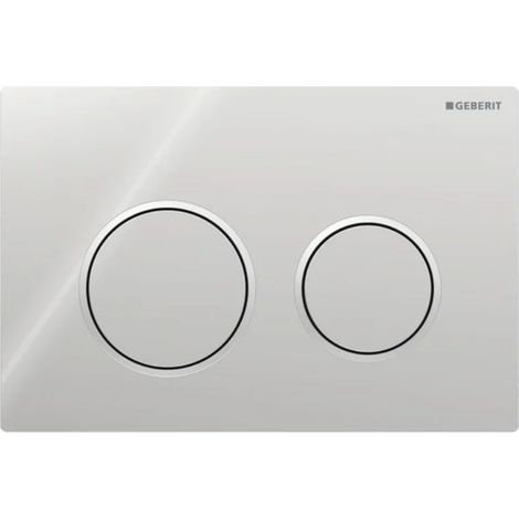 Placca Geberit Omega20 Round Cromato Lucido / Cromosatinato Doppio Tasto 115.085.KH.1 Cromo Lucido