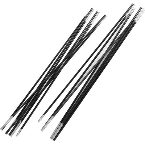 Kit de cadres d'auvent de tiges de support extérieur de barres de poteau de tente de camping en fibre de verre de 3,96 m (1/5)