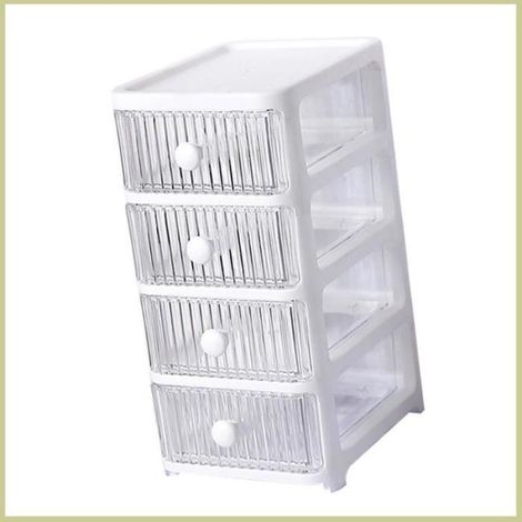Cocosity tiroir de rangement de bureau Boîte De Rangement De Bureau (4 Couches) Avec Tiroirs Multicouches OB meuble bac 4 niveaux (1/5)
