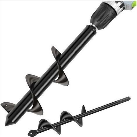 Mèche Jardin Tarière Ø 80 et Ø 40 mm 2 Pièces, Forets de Jardin en Spirale, Outil de Plantation Pratique pour Faire Rapidement Trou et Planter des Fleurs Arbres Arbustes (1/5)