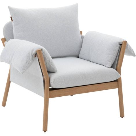 Sillón de jardín Odemilia aluminio gris y poliéster - Hespéride (1/4)