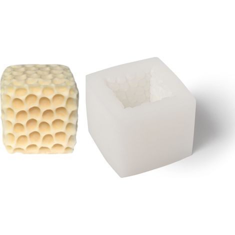 Silikon-Kerzenform, Wabenwürfel, 56 x 74 mm (1/3)