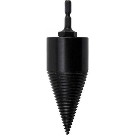 32mm Multi-fonctionnel vis Cônes Fendeuse Bûche Fendeuse À Bois Splitter Vis avec Poignée Ronde Machine De Bois De Chauffage Bois (poignée hexagonale) (1/3)