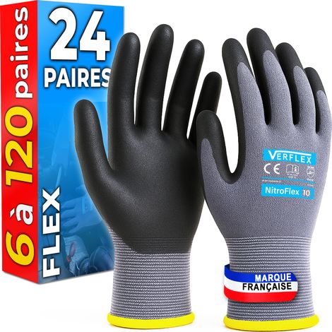 Gants en Tricot de Nylon - Maille Respirante - Taille 8 (M) - 24 Paires - MK-Glove