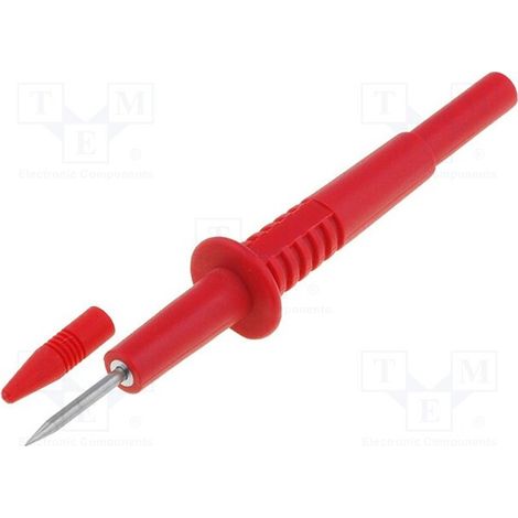 Punta Prueba 2mm 10amp Rojo Longitud 103mm Ax-cp-05-r