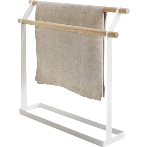 steel rotating towel rack foldable 3 rod towel storage stand
