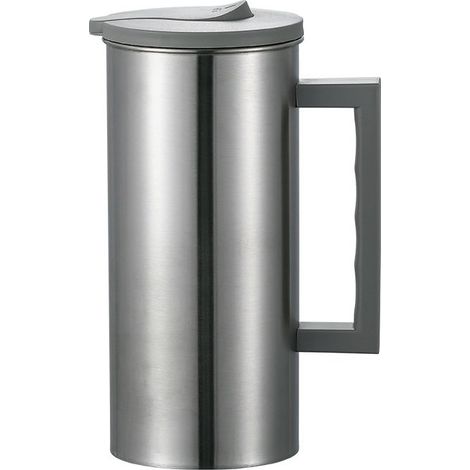 Bouteille de 1600 ml avec infuseur à thé, carafe à eau froide, acier inoxydable, gris (1/4)