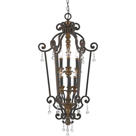 Elstead Marquette - Lustre à 6 ampoules au fini bronze antique, E14 (1/5)