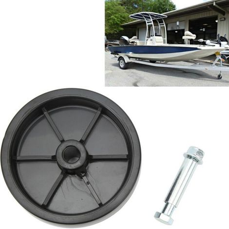 Roue de cric de remorque de 6 pouces, capacité de charge de 1 200 lb, roulette de cric phénolique adaptée pour remorque RV Marine (1/4)