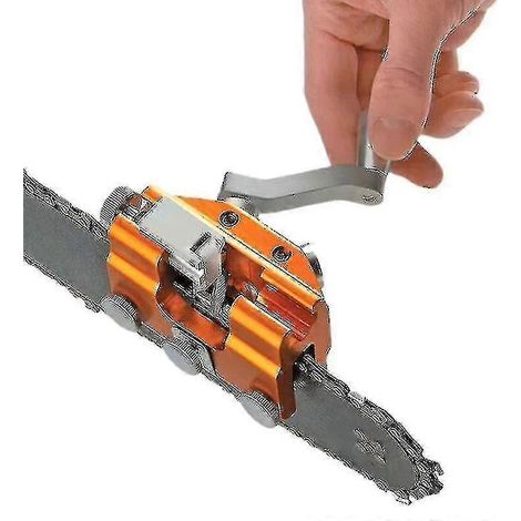 Affûteuse de chaîne de tronçonneuse manuelle et portable avec manivelle et 2 têtes d'affûtage (1/5)
