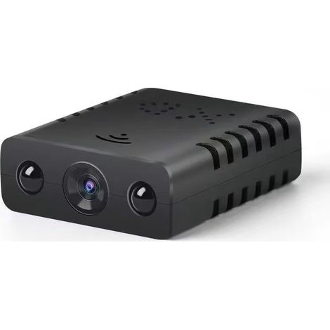 Caméra WiFi HD Grand Angle Sans Fil, Enregistrement en Boucle, Téléphone à Distance, Sans Installation, Carte Mémoire 16 Go (1/3)