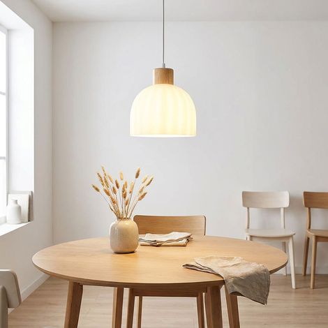 Hängeleuchte Pendelleuchte Esszimmerlampe Höhenverstellbar Weiß Metall H 120 cm (1/5)