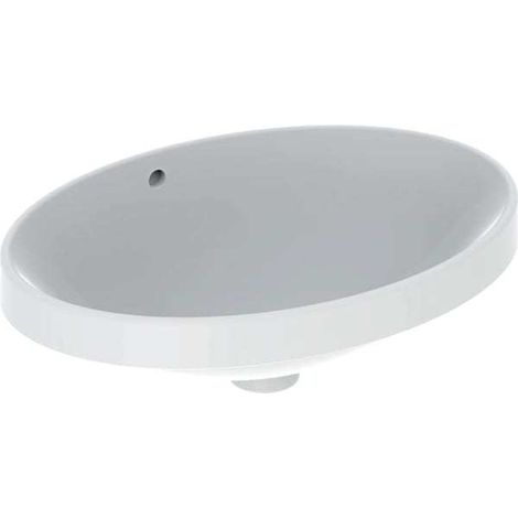 Geberit VariForm Einbauwaschtisch oval, 550x400mm, ohne Hahnloch, (1/5)