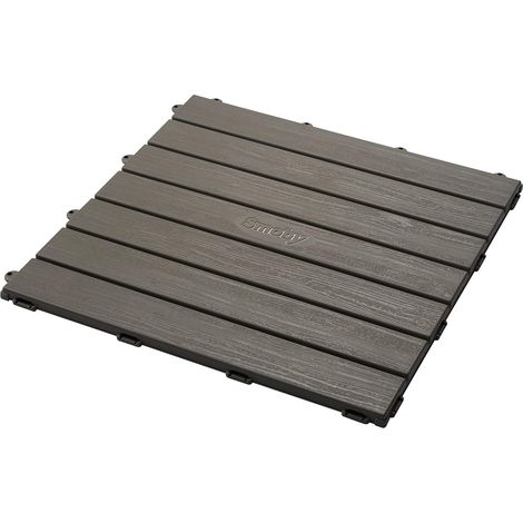 Smoby - Set de 6 dalles - Plancher de Maison - 45x45cm - Effet texturé bois - Anti-UV - Plaqtique 100% recyclé et recyclable (1/5)