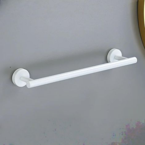 White Gold Bathroom Hardware Set 304 Stainless Steel Towel Bar Towel Ring Toilet Paper Holder Robe Hook Accessories Set,White,towel bar (1/4)