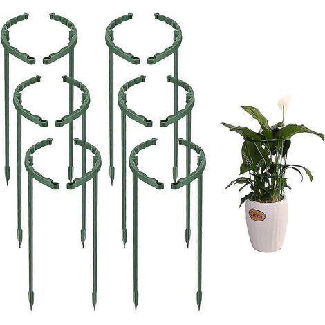 Lot de 12 tuteurs arqués en plastique, tuteurs de soutien pour plantes, tuteurs semi-circulaires, support pour plantes (1/4)