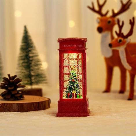 Lanterne boule de neige de Noël Décorations de Noël, cadeaux de Noël Décoration d'intérieur de maison vintage de Noël,cadeaux de fête de vacances (1/5)