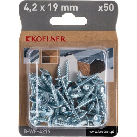 Vite Koelner per lamiera sottile e legno 4,2/19 mm - blister (1/2)
