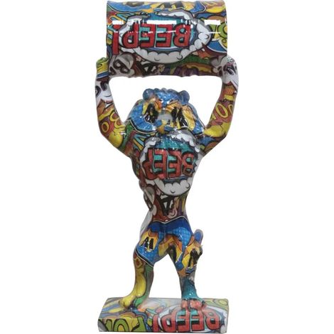 Statue lion debout avec baril motifs cartoon H32 cm - CARTOON (1/3)
