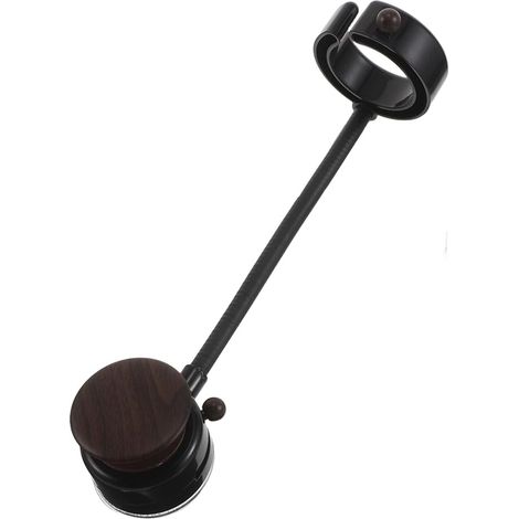 Soporte para secador de pelo con ventosa, sin taladros, giratorio 360°, para baño y dormitorio, montaje en pared o encimera, resistente, color avellana.
