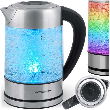 Hervidor eléctrico de cristal con control de temperatura 1,7 l 2200 W Berdsen BD-714 (1/5)