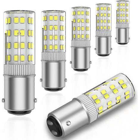 Ampoule LED BA15DLED 120 V à double contact, culot à baïonnette, équivalent halogène 50 W JD T3/T4, ampoule de remplacement pour machine à coudre D - FFY (1/4)