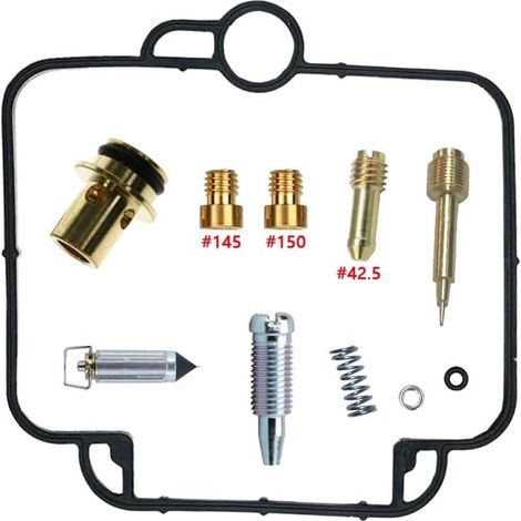 Vergaser Reparatursatz für YFM600FWA Grizzly 1998-2001 600cc Basic Kit Passend für YFM600FWA Grizzly Einzylinder Messingdüsen Nitril-Dichtungen POM-Teile kraftstoffbeständig ATV (1/3)