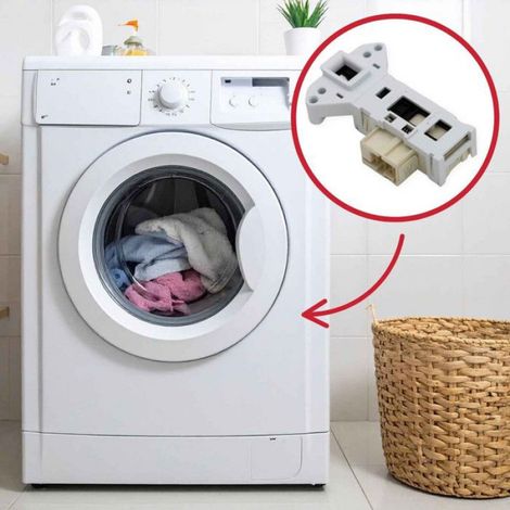Verrou De Porte - Pour Lave-Linge - Compatible Gorenje Essentiel B Sidex Liebherr Galanz - Référence DA077 160966 - Lot De 1 (1/3)