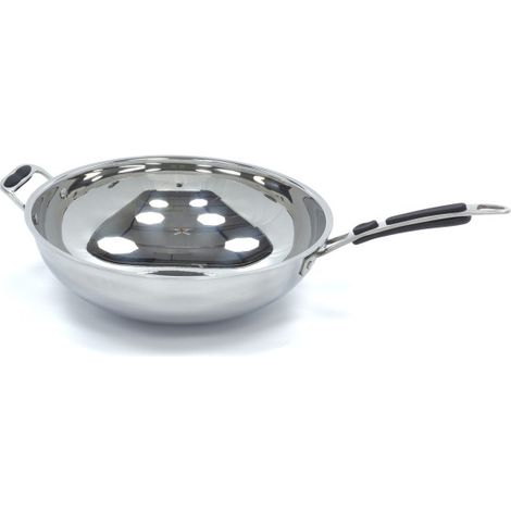 Poêle à wok - diam 36cm - inox - induction - Maxima (1/5)
