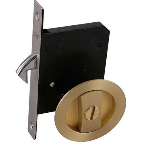Verrou de porte rond invisible antirouille et résistant à l'usure pour salle de bain (1/5)