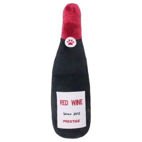 QORVA-Jouets en peluche pour chien en forme de bouteille de tequila et de champagne, jouet à mâcher résistant aux morsures et aux dents propres (1/4)