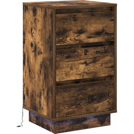 Maison Exclusive - Nachttisch Geräucherte Eiche 39 x 34,5 x 65 cm