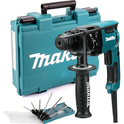 Makita HR1840 240v SDS Plus 2 Mode Rotary Hammer Drill 470w + 6 x SDS Bits (1/5)