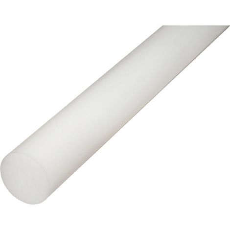 Barra di poliammide, poliossimetilene-poliacetale POM bianca 1000x40mm 1.91 Kg (1/4)