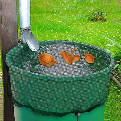 (95 Cm De Diamtre Noir) Filet Pour Citerne De Pluie, Baril De Pluie En Filet Pour Tonneau De Pluie Couverture De Filet De Baril De Pluie Citerne D (1/5)