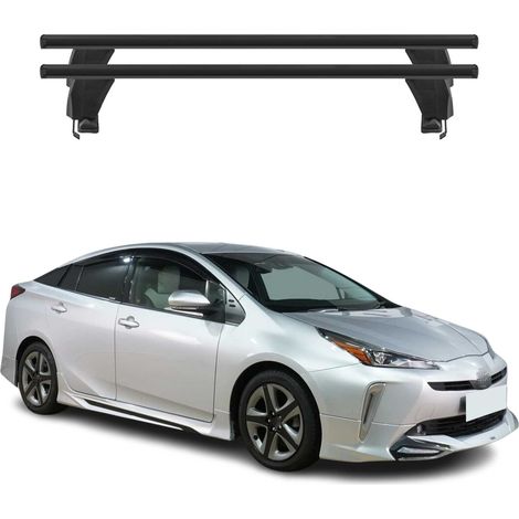 OMAC Dachträger Querträger Alu für Toyota Prius IV 2018-2022 FL – Abschließbar – T-Nut – City-Crash-getestet – Max. 50 kg Schwarz (1/5)