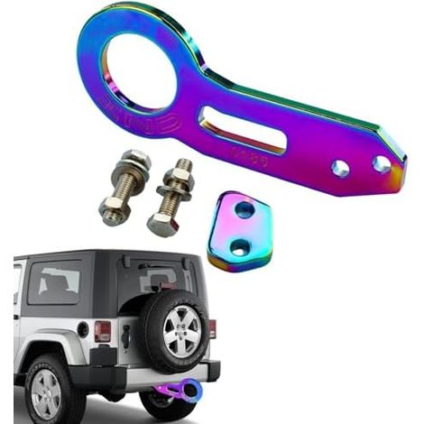 Kit d'anneau de remorquage en alliage d'aluminium pour voiture et camion Anneau de remorquage arrière en alliage d'aluminium pour pare-chocs et autres véhicules Accessoires pour SUV et camions (1/5)