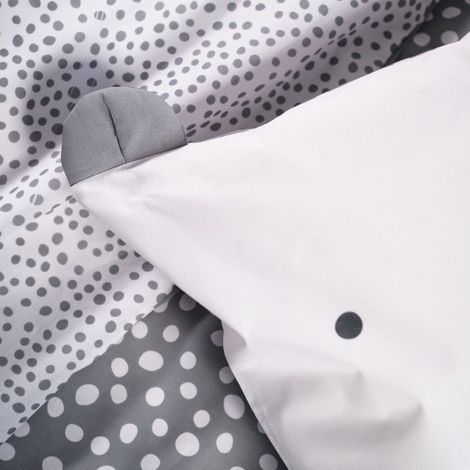 Parure de couette 140 x 200 "Funny Bear" Réversible 100% Coton / 57 Fils/cm² - - (1/2)