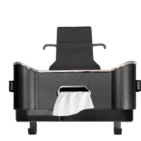 Boîte de rangement pour siège de voiture, boîte de rangement pour siège de voiture, boîte à mouchoirs pour sièges de voiture avec porte-gobelet, accessoires de voiture multifonctions, boîte de (1/5)