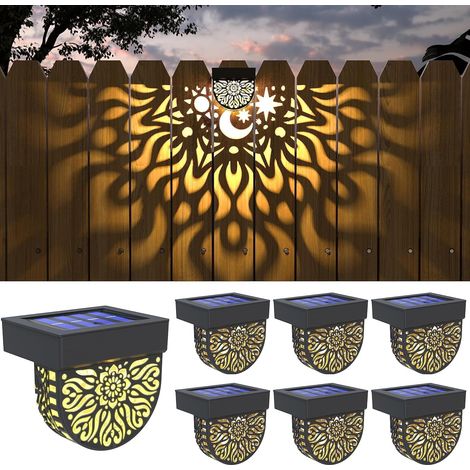 Lifeel solarlaterne für außen 6 Stück Solare Wegebeleuchtung Solarlampen für Außen Solarleuchten Garten Dekorative Solarlampe LED Gartenleuchte wasserdichte für Außen Terrasse (sun-moon-star)