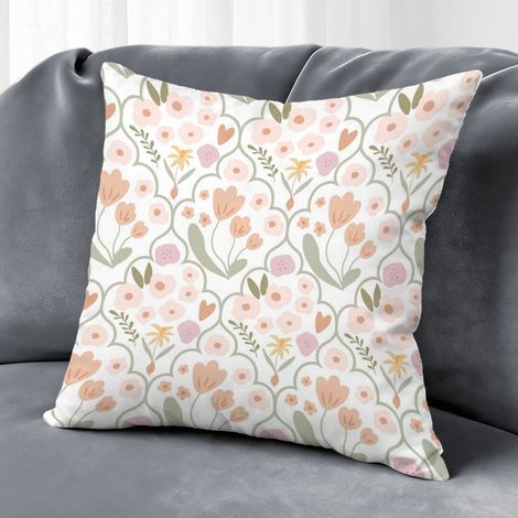 Housse de coussin fleurs colorées, décoration canapé salon intérieur extérieur,40×40cm (1/5)
