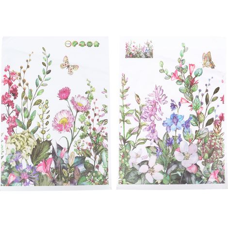Autocollants Murs Plantes Fleurs Décoratifs Salon Chambre Art Mural Créatif (1/5)