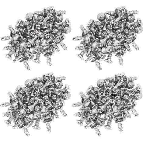 Lot de 200 vis autoperceuses tête fraisée cruciformes en acier inoxydable, longueur 13mm, kit de fixation M4.2-18. (1/5)