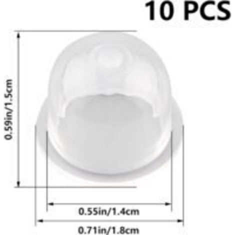 Poire D Amorçage - Pour Carburateur De Tronçonneuse Et Moteur Thermique - Universelle - Lot De 10 Pièces