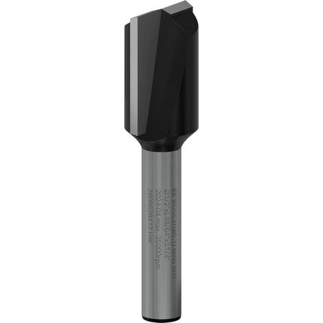 Bosch Trimmer PRO Router Straight Bit Two Flutes Shank 1/4 2608628413