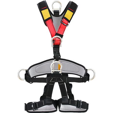 Crea – Harnais de sécurité ajustable pour alpinisme et escalade – Ceinture et cuisses élargies – Polyester haute résistance – Confort optimal en altitude (1/5)