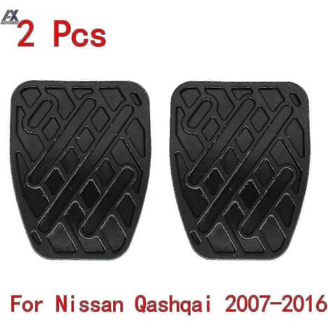 Lot de 2 couvre-pédales de frein et d'embrayage 46531jd00a pour Nissan Qashqai 2007-2016, en caoutchouc antidérapant (1/3)