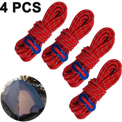 Reflektierende Nylon-Paracord-Schnur – 3 mm – mit Spanner für Zeltplanen – Outdoor-Camping – 1 Stück (1/5)