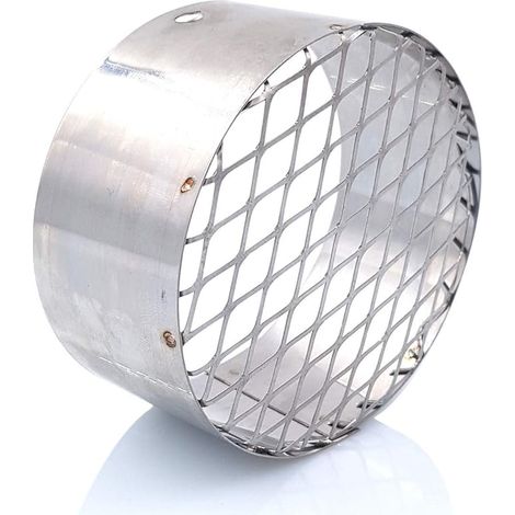 80mm Horizontal Steel Terminal with Grille for Smoke Evacuation and Air Extractor For Wood Stoves, Pellet Stoves, Hoods and Boilers Heat Resistant (1/2)