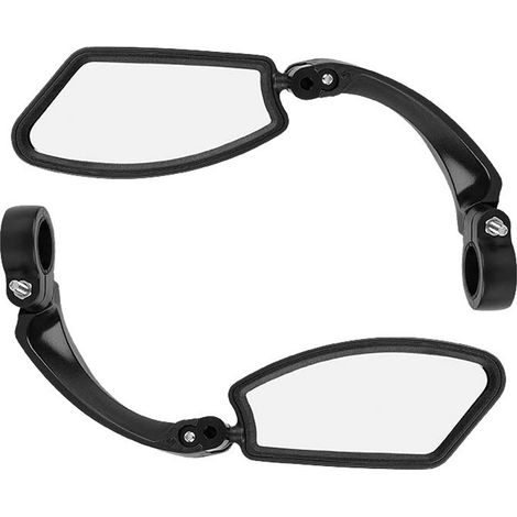 Paar Rückspiegel für Fahrräder, Elektroroller und Motorräder, HD-Flachspiegel 14,6 x 5,7 cm, 360° verstellbar, kompatibel mit 20–24 mm Lenkern (1/5)